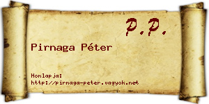 Pirnaga Péter névjegykártya