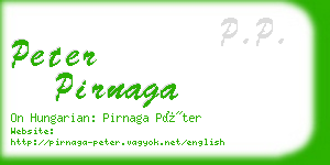 peter pirnaga business card